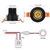 inShareplus 2 Inch LED Downlight, 3W Recessed Lighting COB Dimmable,