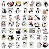 Yoksas Cute Tuxedo Cat Stickers - 50 Pcs Black White