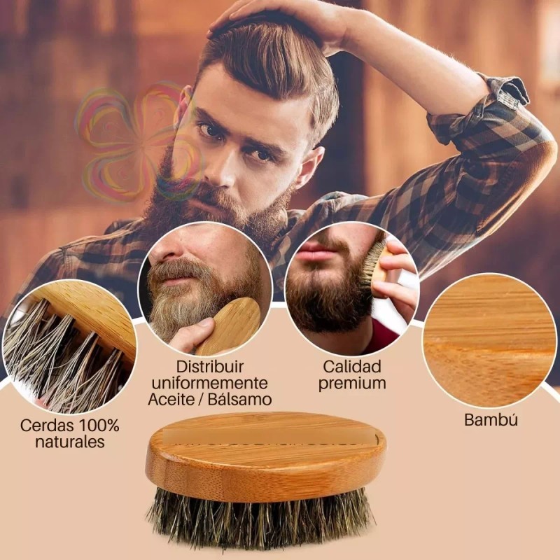 Mafab 2 Piezas Cepillo Cerdas Jabalí Barba Profesional Barber 11cm