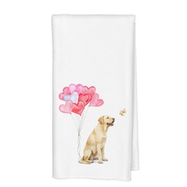 Labrador Retriever Gifts Kitchen Towels, Valentines Day Hand Towels, Yellow Labrador Retriever Gifts Dish Towels Tea Towels for Kitchen, Labrador Gifts, Valentines Day Gifts, 16x24 Inch