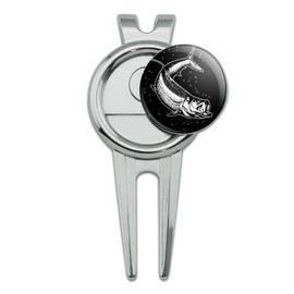 Tarpon Fishing illustration Golf Divot Repair Tool and Ball Marker