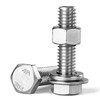 Hmevsafinect 304 Stainless Steel Nuts and Bolts Set, 1/4''-20 x