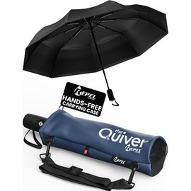 Repel Umbrella Windproof Travel Umbrellas for Rain - Easy Auto Open Close, Durable & Compact Umbrella, Strong Fiberglass Frame, Waterproof Canopy - Backpack, Purse, Portable, Umbrella for Travel