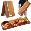 FoldTier Large Acacia Charcuterie Board with Handles 33 x 12