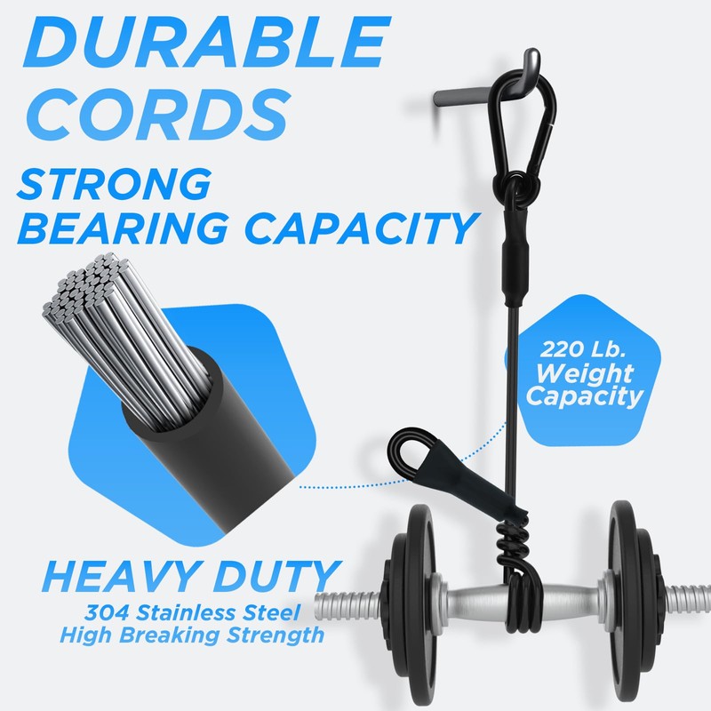 SDTC Tech 2-Pack Vinyl Coated Stainless Steel Wire Rope with