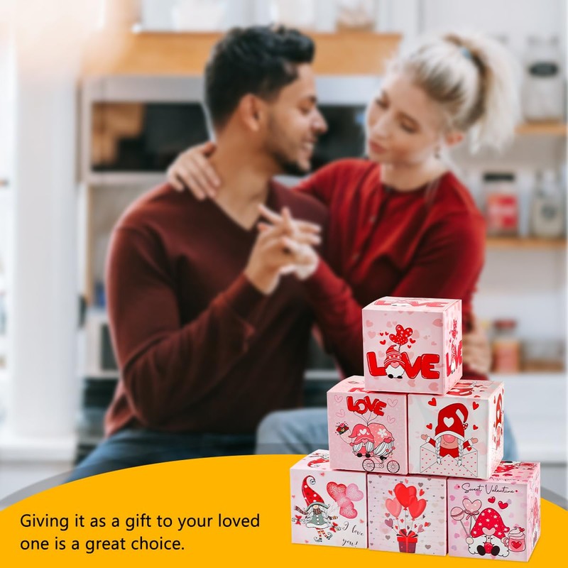Lotsdonxia 12PCS Valentine's Day Theme Candy Box Creative Decoration Love