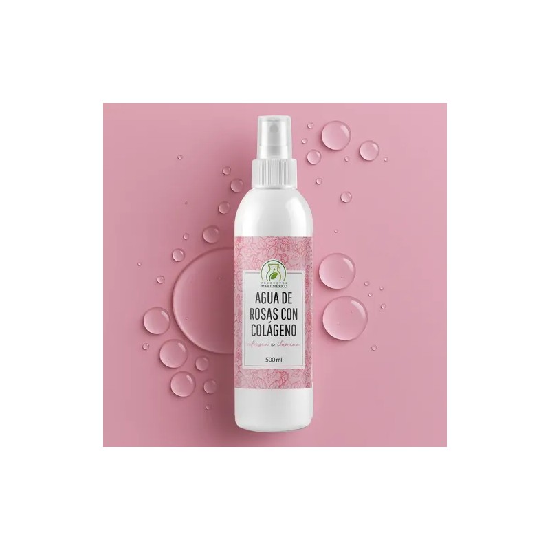 Agua De Rosas Con Colágeno Anti Arrugas (500ml)