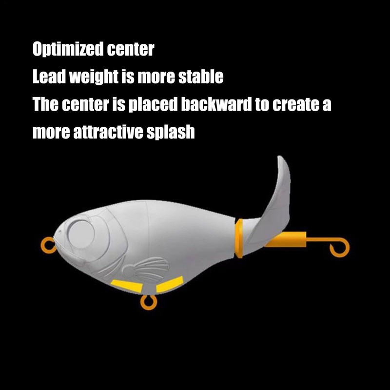 Swim Baits for Bass Fishing,Propeller Dynamic Lifelike Glide Bait |