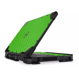 LidStyles Carbon Fiber Laptop Skin Protector Dell Latitude14 Rugged 5420 5424 - Green Carbon Fiber