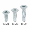 Drilling Screw with Countersunk Head Galvanised TX, DIN 7504 (3.5