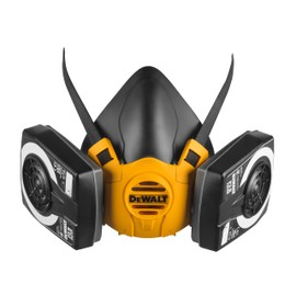 DEWALT Half Face Mask Respirator with A2P3 Filters - Size M Lightweight design and low burden airflow system provides ultra-low breathing resistance and improved user comfort for longer periods