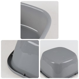 Easymanie 2-Pack 16 Quart Plastic Wash Basin, Square Dish Pan Tub, Grey