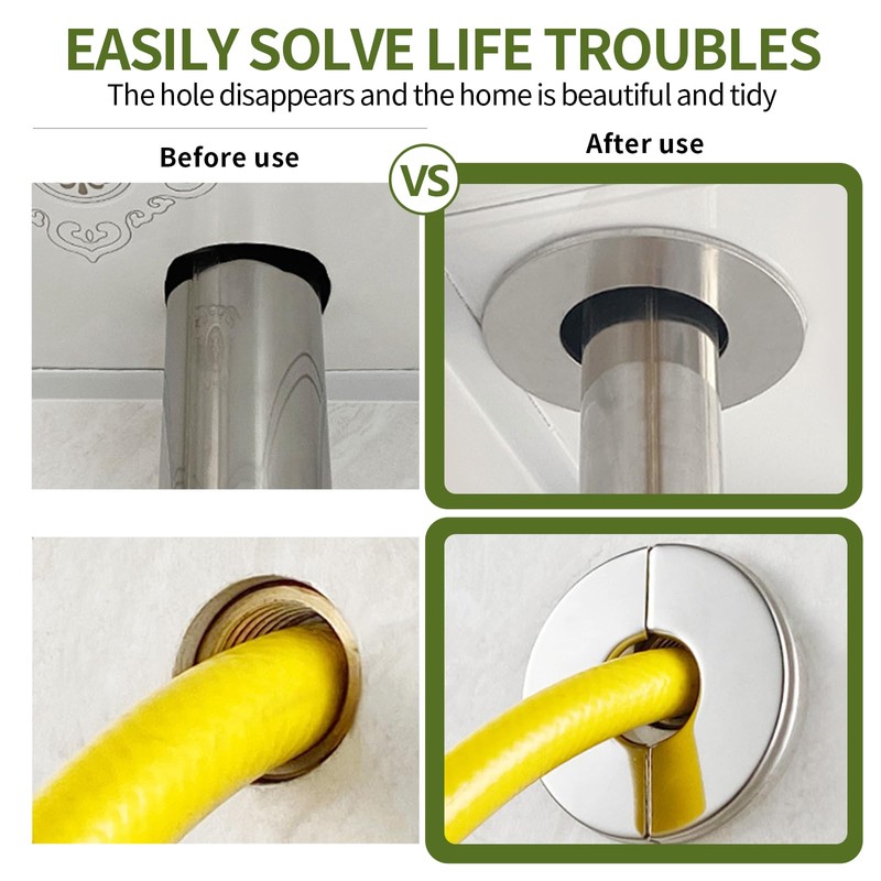 Shower Pipe Cover, 10 PCS Wall Split Pipe Holes Covers