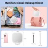 Travel Magnifying Makeup Mirror with Lights 1X/10X, Rechargeable Double Sided