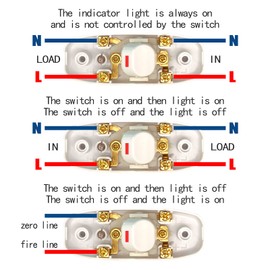 Inline Cord Switch 10A,On/Off in line Cord Appliance Switch,Lamp Cord Rocker Switch,for Lamp Inline On Off Switch for Small Appliance or Bedroom Table Lamp Desk 2 Pack (White)