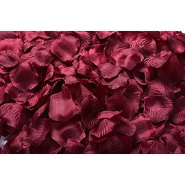 Magik 1000 ~ 5000 Rosas Artificiales Decoracion, Pétalos de Rosa de Seda para Decoración de Mesa de Boda, Fiesta, Mesa Dulce, Varias Opciones, 5000, Burgundy