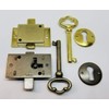 TIMTO Small Flush Mount Lock Set Antique Brass Cupboard Chest