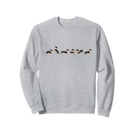 Dachshund Pearl Necklace Minimalist Dog Print Kpop Sweatshirt