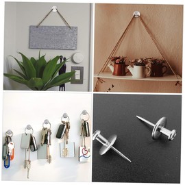 Operitacx 2 Sätze Reißzwecke Korkplatte Schlüssel Stecknadeln Krippe Daumennägel Bausatz Tür Bildhefte Bretter Reißnägel Stift Ansteckblume Kabel Drücken Silver Zinklegierung 30 Stück * 2