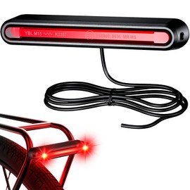 E-Bike Rear Light LED with Brake Light, Electric Bicycle Rear Light 6-58 V with Cable, StVZO Approved Rear Light, IPX5 Waterproof Bicycle Light, Rear Bicycle Light, LED for Pannier Rack