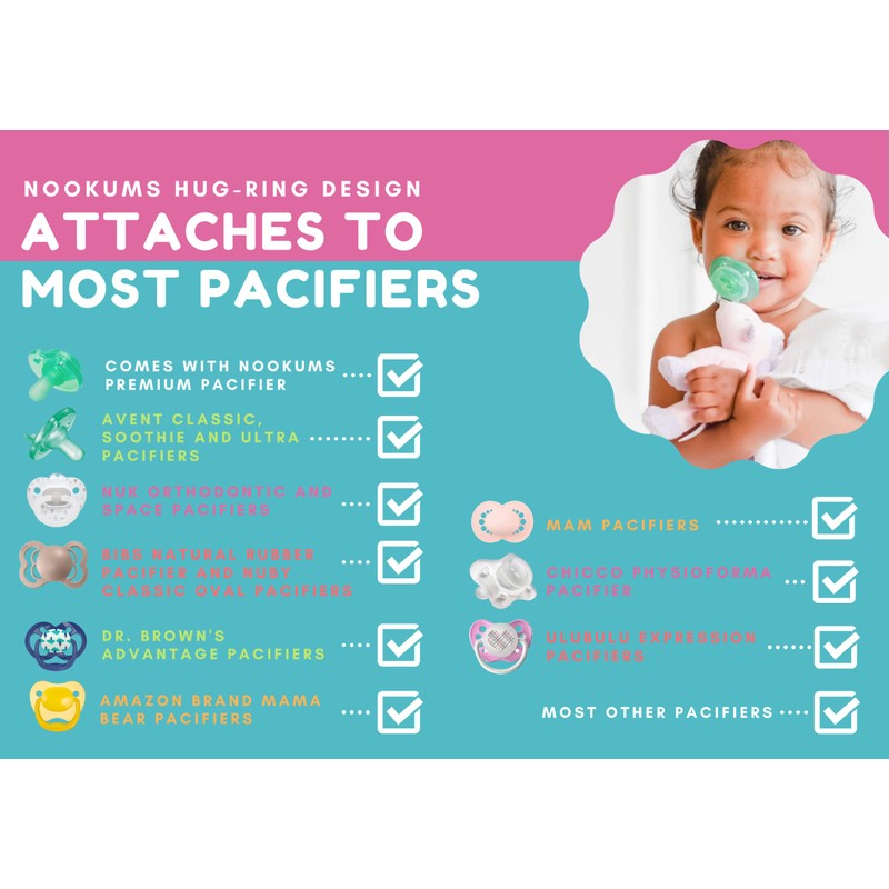 Nookums Paci-Plushies Buddies - Lobster Pacifier Holder - Adapts to