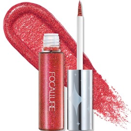 FOCALLURE Unearthing Mars Glitter Eyeliner, Waterproof Liquid Eyeliner Pencil, Smudge Resistant, Sparkling Finish, Quick Drying, RD07