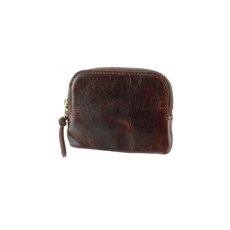 Porter Soak Round Zipper Coin Purse, 2.Brown
