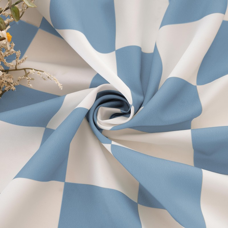 Ohocut Checkered Table Cloth Square Tablecloth, Classic Blue Checkerboard Tablecloth