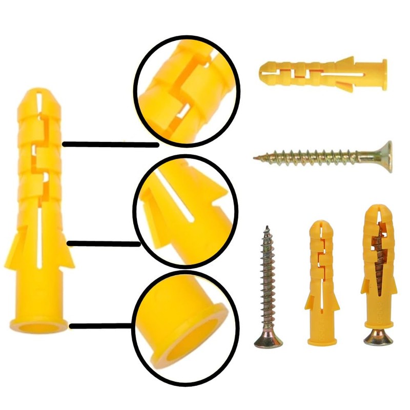 120 Pcs Drywall Anchors and Screws, CuiCanfla PVC Expansion Wall
