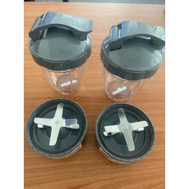 NutriBullet 2 pack Nutribullet 18 oz Cups Set with Flip Top To-Go Lid And 2 Blade Set