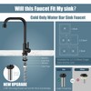 Aolemi Black Cold Only Water Kitchen Faucet Commercial Bar Tap