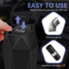 Car Trash Can with Lid, Leakproof, 15 Trash Bags, Black,
