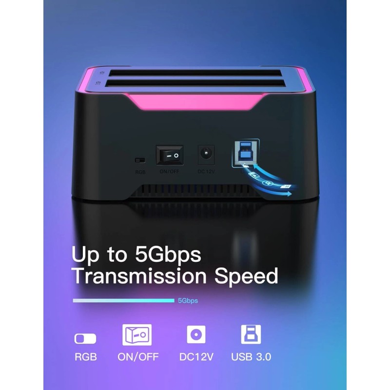 Inateck RGB SATA USB 3.0 Hard Drive Docking Station Offline