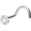 PIERCINGLINE titanium nose piercing with set star crystal in 4