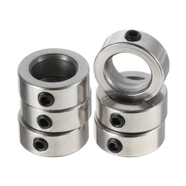 sourcing map 6pcs 8mm Shaft Lock Collar T8 Lead Screw Lock Ring, Stainless Steel Set Screw Collars