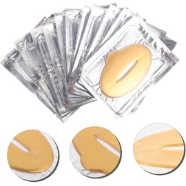 INOOMP 25 piezas Mascarillas Labiales de Gel Hidratantes con y Arrugas Hidratación Profunda para Labios Secos y Exfoliación Paquete Dorado