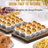 Ceramic Egg Tray 12-Cup Egg Holder Container for Fridge (Gray,