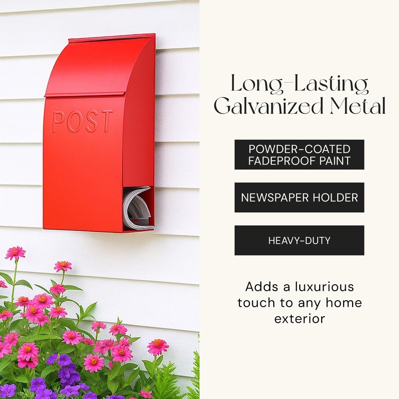 NACH Mailboxes for Outside Wall Mount, 15 x 10 x