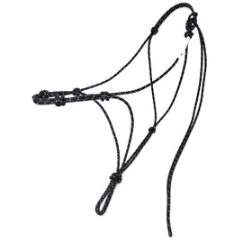 4 Knot Horse Rope Training Halter - 3/16" (5mm) Very Thin! Stiff Polyester Rope