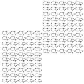 TopHomer 100 Packs Crankbait Snaps Swivel Stainless Steel Fishing Snaps Duo Lock Lure Snaps Quick Change Fishing Clips Fast Snaps (000#)