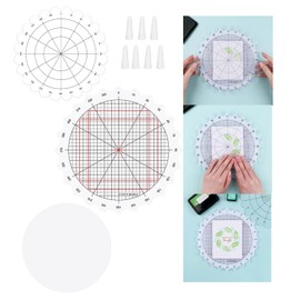 BAOFALI 10Pcs/Set Rotating Stamping Platform; Stamp & Spin Tool for Stamping Circular Designs; Stamping Positioning Tool Locks into Place by Cone Pillars at 24 Equal Intervals