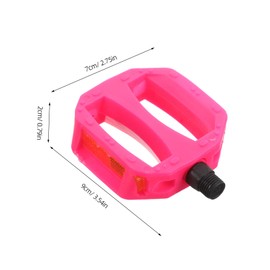 KICHOUSE 1 Pair Bike Pedals Spindle Skid Cycling Pedals for Childrens Bicycles Tricycles Mountain Easy to Install with Reflectors Comfortable Fit