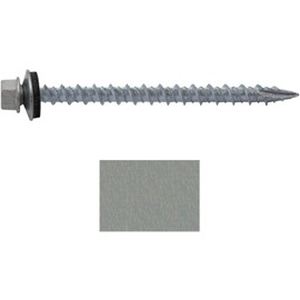 #10 Metal Roofing Screws: (1000) Screws x 2-1/2" Galvanized Hex Head Sheet Metal Roof Screw. Self Starting Metal to Wood siding Screws. EPDM Washer. No Paint