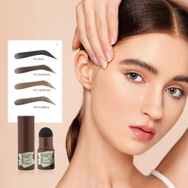 Qwesure Xixi Eyebrow Powder Pen with Hairline Filler Water & Sweatproof Formula 24-Hour Long-Term Hold & Natural Forehead Shadow Effect (01black)