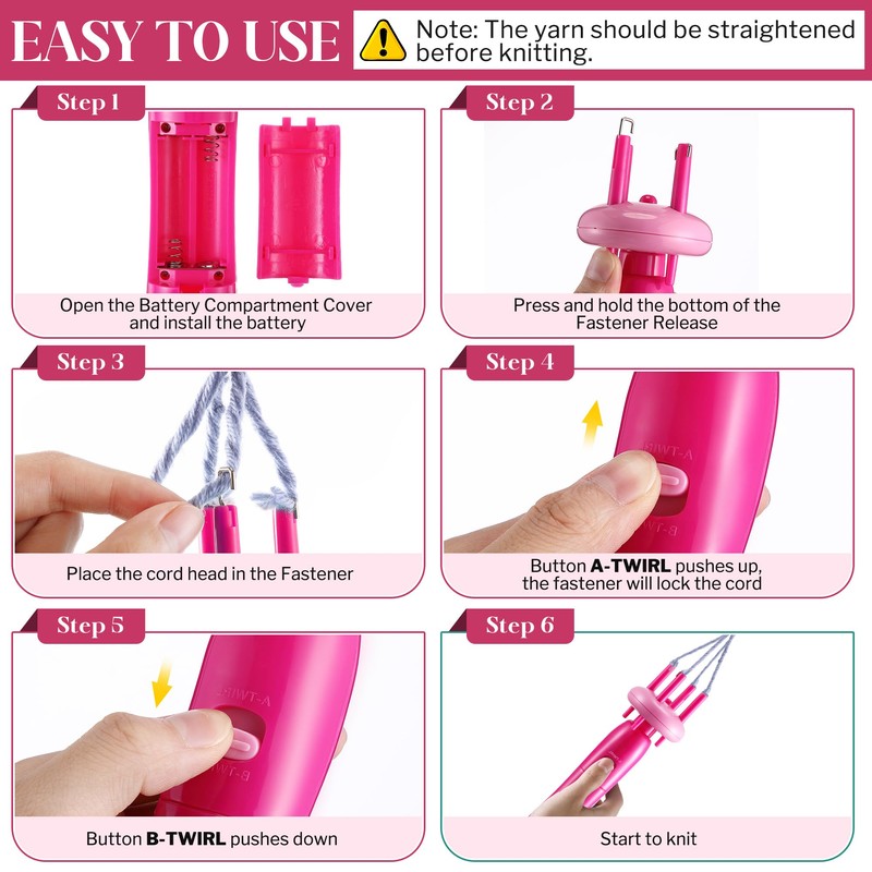 Enhon Cord Maker Portable Fringe Twister, Handheld Cord Maker for