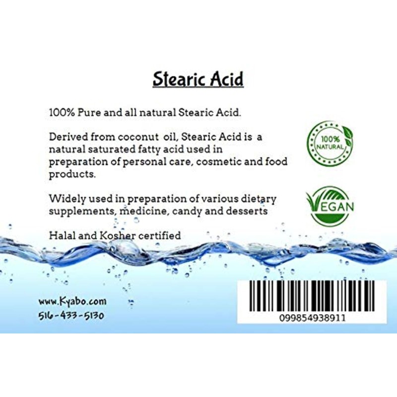 Stearic Acid - 3lbs - Vegetable Based Pure Stearic Acid