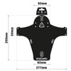 RideGuard PF1 Classic Black. Front MTB Mudguard Mountain Bike Fender.