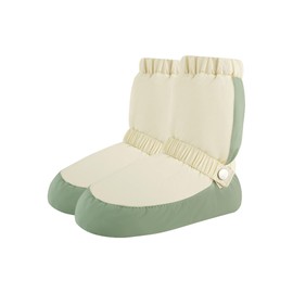 Daydance Teen Girls Women Ballet Booties Green Dance Slippers for Warm up