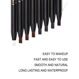 Guapa Microblading Eyebrows Pencil Waterproof Pull Cord Peel-off Brow Pencil Set for Marking, Filling and Outlining, Tattoo Makeup and Permanent Makeup Beauty (5pcs, Gray Brown)