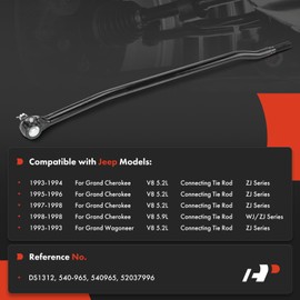 A-Premium Front Inner Left Tie Rod End, Compatible with Jeep Grand Cherokee 1993-1998, Grand Wagoneer 1993